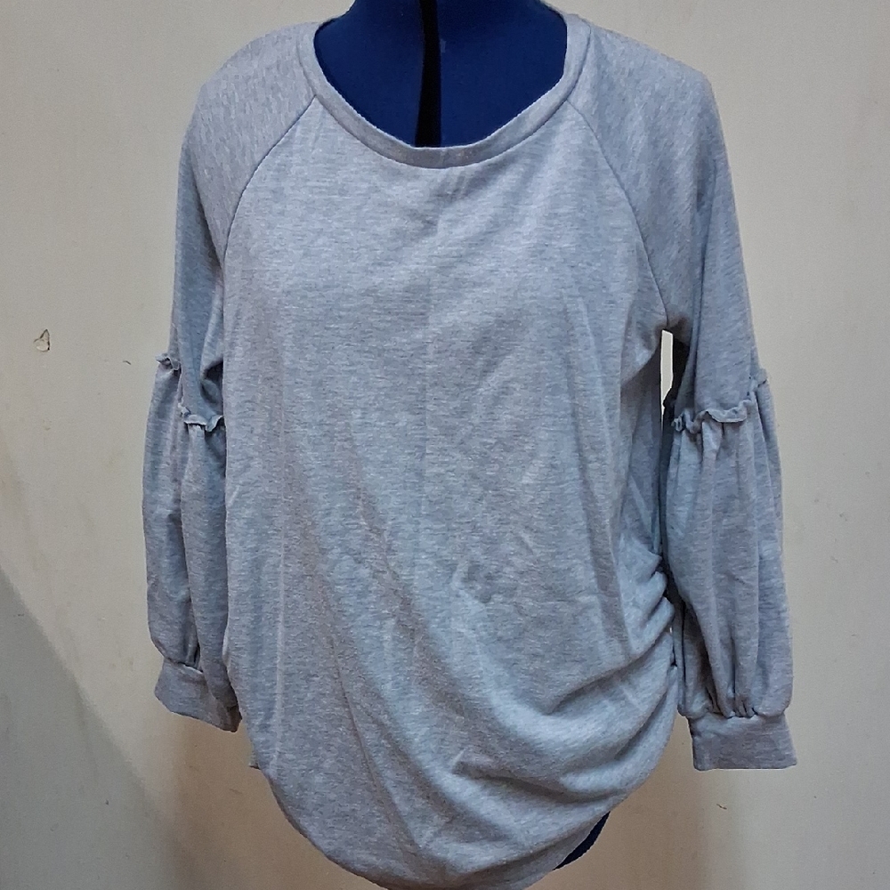 Gray Maternity Raglan Top